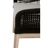 Loom Outdoor Arm Chair - Black Gray Teak - Seat Arm Close-up