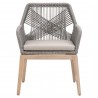 Loom Outdoor Arm Chair - Platinum Gray Teak - Front