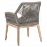 Loom Outdoor Arm Chair - Platinum Gray Teak - Back Angled