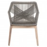 Loom Outdoor Arm Chair - Platinum Gray Teak - Back View