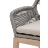 Loom Outdoor Arm Chair - Platinum Gray Teak - Seat Arm Close-up
