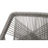 Loom Outdoor Arm Chair - Platinum Gray Teak - Seat Back Close-up