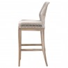 Essentials For Living Loom Outdoor Barstool in Taupe White Gray Teak - Side