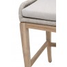 Essentials For Living Loom Outdoor Barstool in Taupe White Gray Teak - Seat Close-up