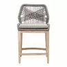 Loom Outdoor Counter Stool - Platinum Reinforced - Front Angle - Loom Outdoor Counter Stool - Platinum Reinforced - Front Angle