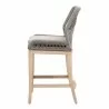 Loom Outdoor Counter Stool - Platinum Reinforced - Side Angle - Loom Outdoor Counter Stool - Platinum Reinforced - Side Angle