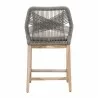 Loom Outdoor Counter Stool - Platinum Reinforced - Back Angle - Loom Outdoor Counter Stool - Platinum Reinforced - Back Angle