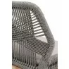 Loom Outdoor Counter Stool - Platinum Reinforced - Seat Back Close-up - Loom Outdoor Counter Stool - Platinum Reinforced - Seat Back Close-up