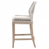 Loom Outdoor Counter Stool - Taupe White Gray Teak - Side
