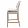 Loom Outdoor Counter Stool - Taupe White Gray Teak - Side - Loom Outdoor Counter Stool - Taupe White Gray Teak - Side