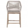 Loom Outdoor Counter Stool - Taupe White Gray Teak - back