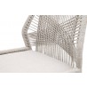 Loom Outdoor Counter Stool - Taupe White Gray Teak - Seat Close-up