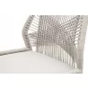Loom Outdoor Counter Stool - Taupe White Gray Teak - Seat Close-up - Loom Outdoor Counter Stool - Taupe White Gray Teak - Seat Close-up