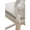 Loom Outdoor Counter Stool - Taupe White Gray Teak - Seat Back Close-up - Loom Outdoor Counter Stool - Taupe White Gray Teak - Seat Back Close-up