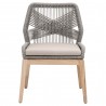 Loom Outdoor Dining Chair - Platinum Gray Teak - Front
