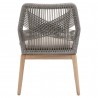 Loom Outdoor Dining Chair - Platinum Gray Teak - Back