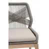 Loom Outdoor Dining Chair - Platinum Gray Teak - Seat Close-up