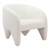 Lopta Accent Chair in White- side view 2