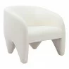 Lopta Accent Chair in White- side view 2 - Lopta Accent Chair in White- side view 2