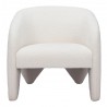 Lopta Accent Chair in White- Front view 1