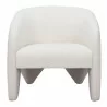Lopta Accent Chair in White- Front view 1 - Lopta Accent Chair in White- Front view 1