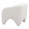Lopta Accent Chair in White- side view 1