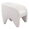 Lopta Accent Chair in White- side view 3