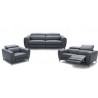 J&M Furniture Lorenzo in Blue Grey Sofa set front View