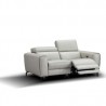J&M Furniture Lorenzo Sofa in Light Grey Reclining View