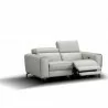 J&M Furniture Lorenzo Sofa in Light Grey Reclining View - J&M Furniture Lorenzo Sofa in Light Grey Reclining View