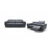 J&M Furniture Lorenzo in Blue Grey Sofa Loveseat view