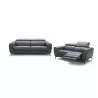 J&M Furniture Lorenzo in Blue Grey Sofa Loveseat view - J&M Furniture Lorenzo in Blue Grey Sofa Loveseat view
