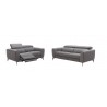J&M Furniture Lorenzo Grey Fabric Sofa & Love