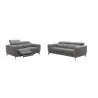 J&M Furniture Lorenzo Grey Fabric Sofa & Love - J&M Furniture Lorenzo Grey Fabric Sofa & Love