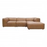 Moe's Home Collection Form Lounge Modular Sectional Sonoran Tan Leather - Front Angle