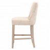 Essentials For Living Lourdes Counter Stool in Bisque Natural Gray - Side