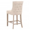 Essentials For Living Lourdes Counter Stool in Bisque Natural Gray - Back Angled