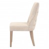 Lourdes Dining Chair in Bisque Natural Gray - Side Angle
