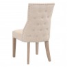 Lourdes Dining Chair in Bisque Natural Gray - Back Side Angle