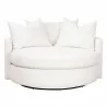 Essentials For Living Lourne Grand Swivel Sofa Chair - Performance Boucle Snow  - Front Angle - Essentials For Living Lourne Grand Swivel Sofa Chair - Performance Boucle Snow  - Front Angle