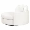 Essentials For Living Lourne Grand Swivel Sofa Chair - Performance Boucle Snow  - Side Angle - Essentials For Living Lourne Grand Swivel Sofa Chair - Performance Boucle Snow  - Side Angle