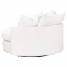 Essentials For Living Lourne Grand Swivel Sofa Chair - Performance Boucle Snow  - Back Side Angle