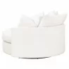 Essentials For Living Lourne Grand Swivel Sofa Chair - Performance Boucle Snow  - Back Side Angle - Essentials For Living Lourne Grand Swivel Sofa Chair - Performance Boucle Snow  - Back Side Angle