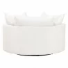 Essentials For Living Lourne Grand Swivel Sofa Chair - Performance Boucle Snow  - Back Angle - Essentials For Living Lourne Grand Swivel Sofa Chair - Performance Boucle Snow  - Back Angle