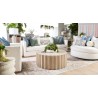 Essentials For Living Lourne Grand Swivel Sofa Chair - Performance Boucle Snow  - Lifestyle