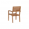 Lovel Teak Outdoor Dining Stacking Armchair (Set of 4) - Back