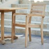 Lovel Teak Outdoor Dining Stacking Armchair (Set of 4) - Lifestyle 2