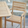 Lovel Teak Outdoor Dining Stacking Armchair (Set of 4) - Lifestyle 3
