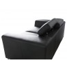 Icon Love Seat Black Premium Leather with Side Split - Corner Angle