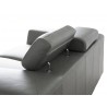 Icon Love Seat Dark Grey Premium Leather with Side Split  - Seat Edge